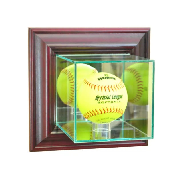 *NEW Wall Mounted Softball Glass Display Case  NCAA Free Shipping Made in USA