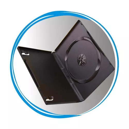 5 Standard 14mm Single CD DVD Black Storage Case Box