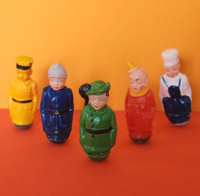 JOUETS ANCIENS - 5 Culbutos Poussahs - Petitcollin N°516 - France 1930/1950 EUR 100,00 - FR