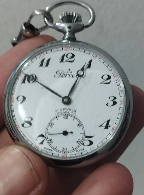 Montre De Poche Vintage Old England - Mouvement BF 866 (peut-être Défaillant) - Cadran Doré - Occasion En Bon état Général