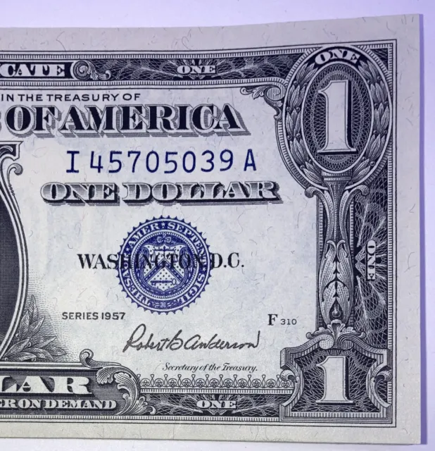 1957 One Dollar Silver Certificate Uncirculated Consecutive Serial Numbers