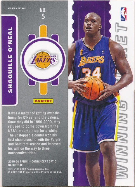 2019-20 Panini Contenders Optic Winning Tickets #5 Shaquille O'Neal 2