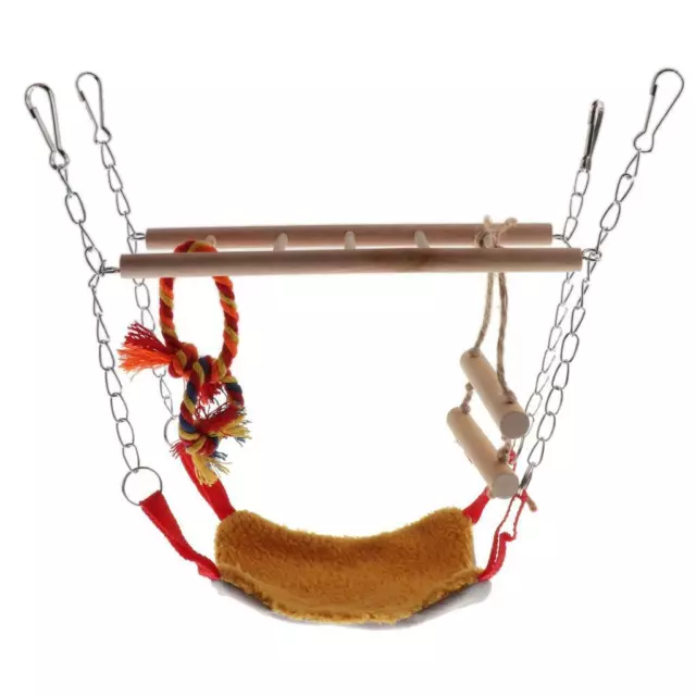 Papagei Vogel Holz Hängeleiter Hängebrücke Käfig Schaukel Spielzeug