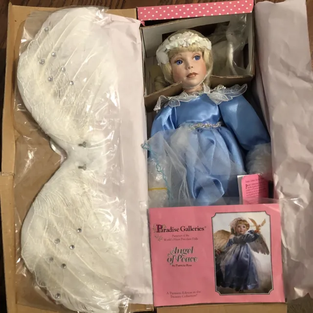 Treasury Collection Paradise Galleries Angel of Peace 13.5 Porcelain Doll-NEW!!!