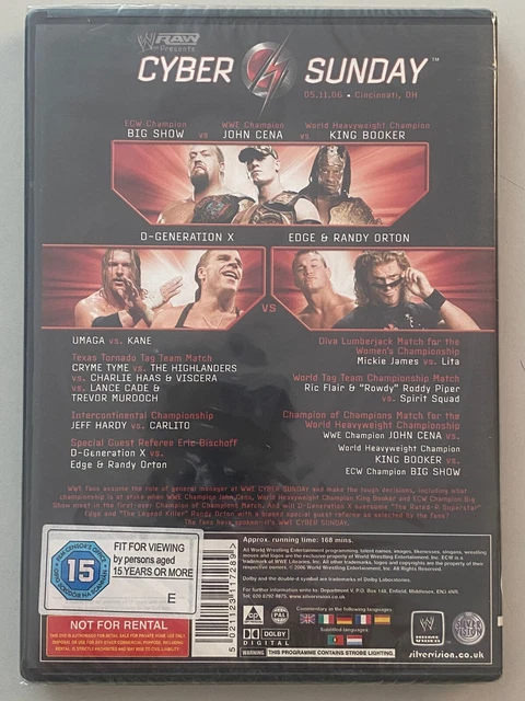 DVD WWE CYBER SUNDAY 2006 Silver Vision Original Release Wrestling NEW ...