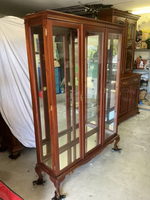 Timber Display Cabinet - Mahogany