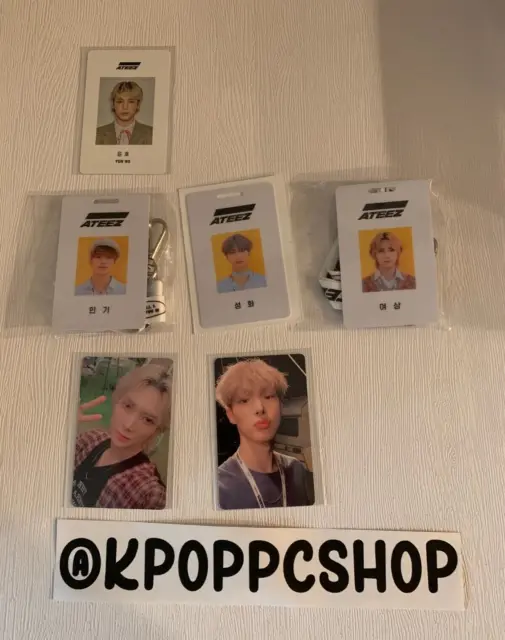 Ateez Season's Greetings 2020 and 2021 ID card, Lanyard, Photocard