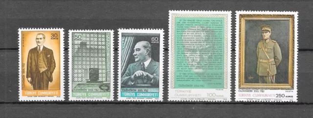 TURKEY TURQUIE - 1968 YT 1881 à 1885 - TIMBRES NEUFS** MNH LUXE