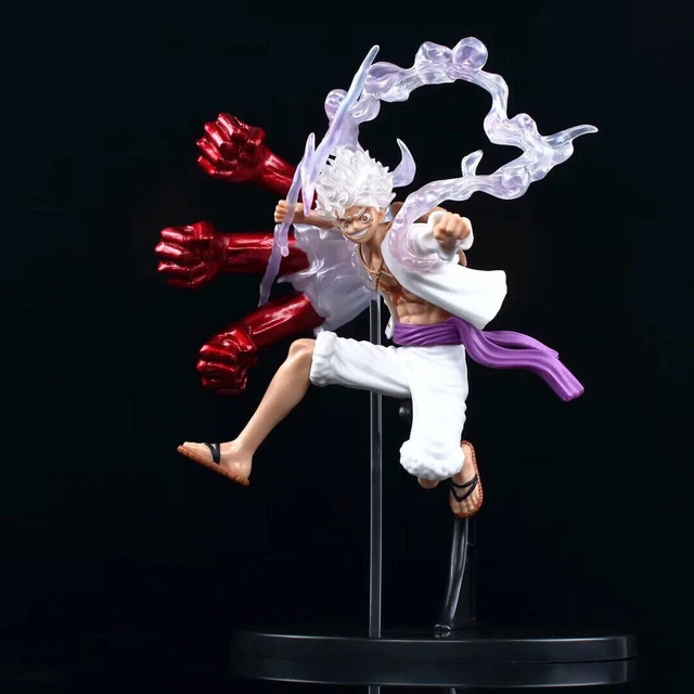 ONE PIECE SONNENGOTT Sun God Nika Luffy Gear 5 Battle Fight White Ver. figurine EUR 22,99