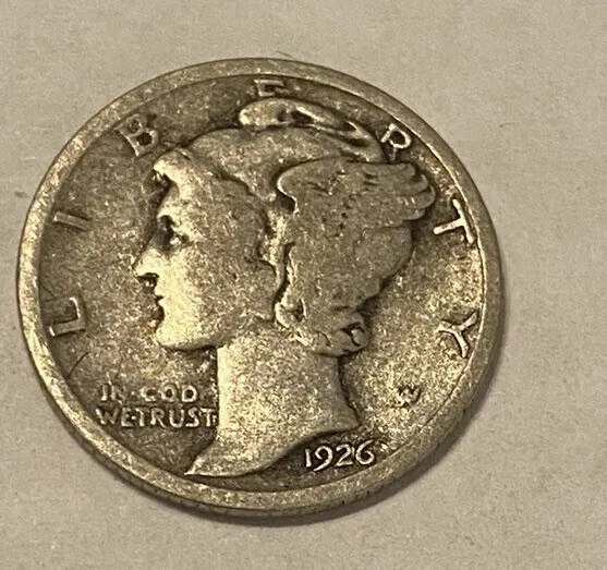 1926 Mercury Dime 90% Silver 10 Cent Coins