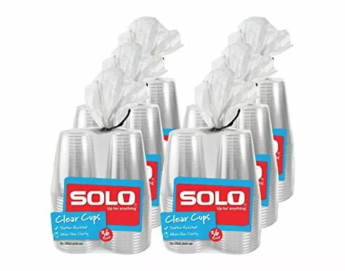 Solo Cup Clear Plastic Cups, 10 Oz, 216 Count 10 Ounce