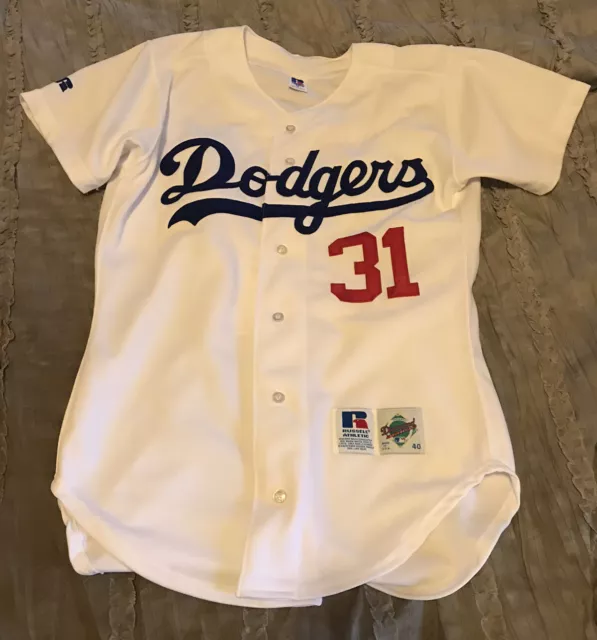 MIKE PIAZZA Los Angeles DODGERS Baseball RUSSELL ATHLETIC Diamond Sewn Jersey 40 MIKE PIAZZA Los Angeles DODGERS Baseball RUSSELL ATHLETIC Diamond Sewn Jersey 40