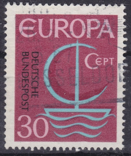 Briefmarken Bund  Mi Nr.  520 Europa  Plattenfehler f49 Verkehr