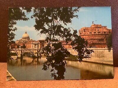 ROME Italy ST. ANGELO CASTLE and BRIDGE Postcard