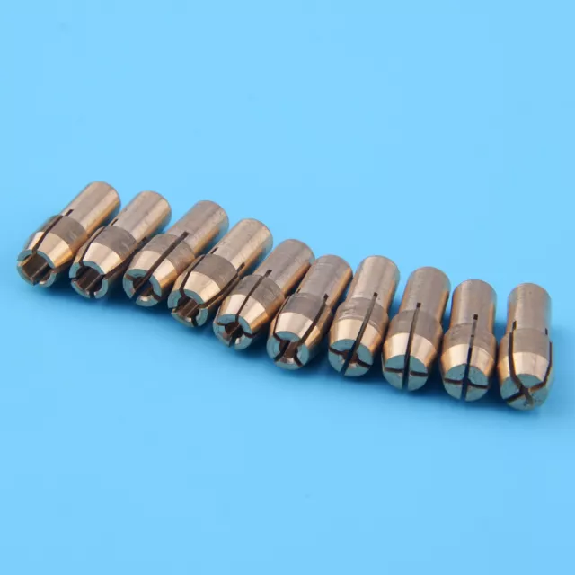 10x Brass Drill Chucks Collet Bits 0.5-3.2mm 4.8mm Shank fit for Rotary Tool