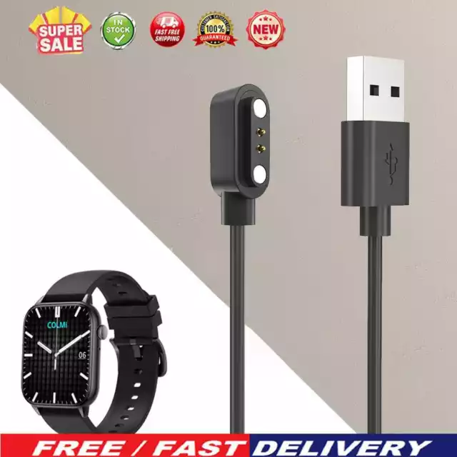 Magnetic Charger Cable Cord USB 2 Pin Charging Cord for COLMI C60/C61/ I20