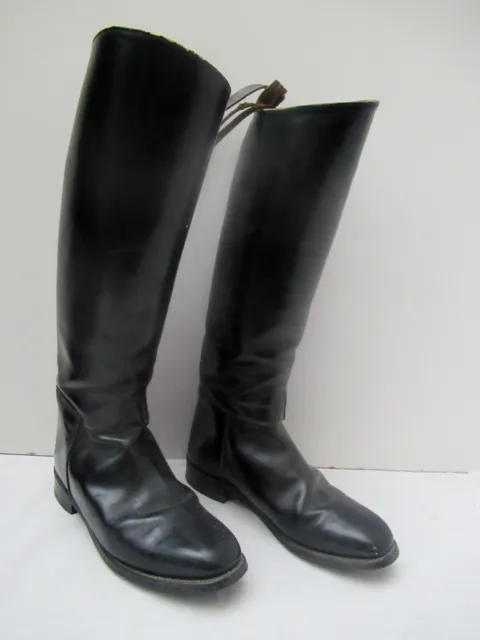 PAIR OF VINTAGE LEATHER RIDING BOOTS - black - UK 5 1/2 £39.99 ...