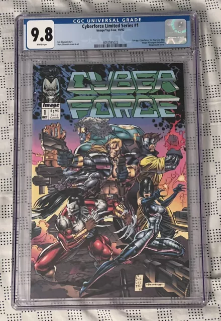 Cyberforce Limited Series 1 Cgc 9.8 White Pages Image Top Cow 1992
