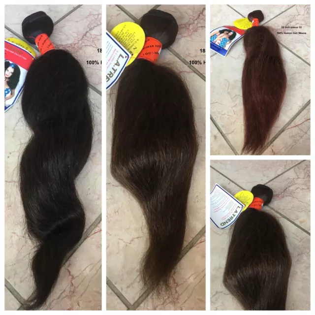 100% Tejido Pelo Humano-9 , 10 , 12 , 14 , 18 Y 50.8cm - LA TREND