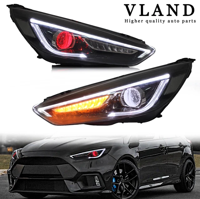 VLAND LED HEADLIGHTS for 20152018 Ford Focus Demon Eyes w/Sequential