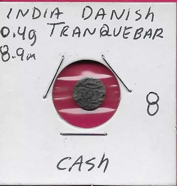 INDIA DANISH,TRANQUEBAR 1 CASH Christian V (1670-1699)