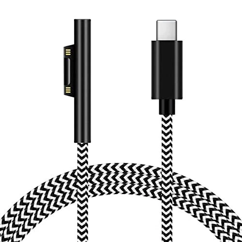 Sisyphy Surface vers USB C Câble de Charge Zèbre Tressé en Nylon 18m Compatib...