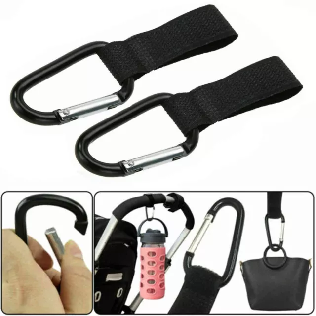 Universal Buggy Mummy Clips Pram Pushchair Shopping Bag Hook Carabiner UK