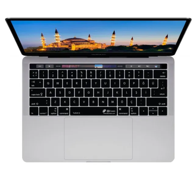 Tastatur-Abdeckung Skin Cover Deutsch auf Türkisches Layout für MacBook Pro