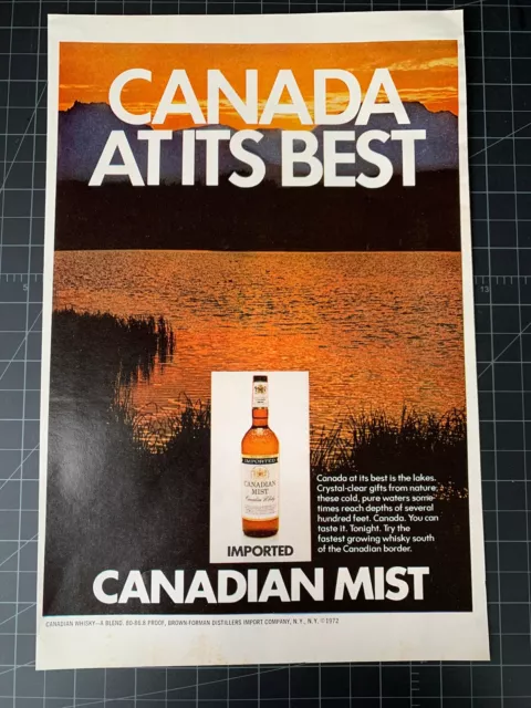 Vintage 1972 Canadian Mist Whiskey Print Ad