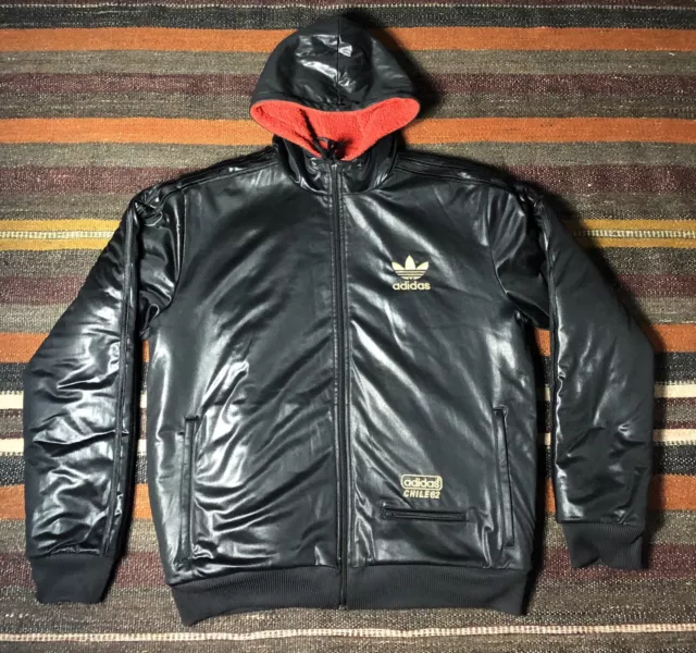 FELPA GIUBBOTTO STUPENDA invernale Adidas Chile 62 Nera Taglia