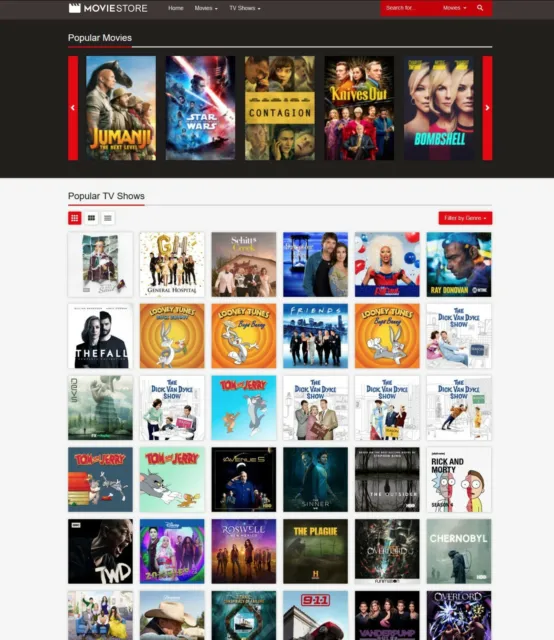 Movies, TV Shows Store Website (Amazon, iTunes Affiliate) + Free Hosting