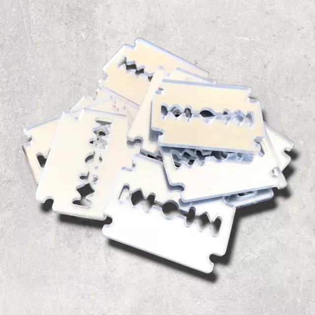 Razor Blade Crafting Sets, Packs of 10 - Many colours / sizes, Engraving & Hoops