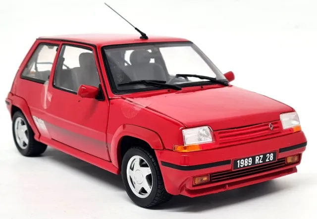 Norev 1/18 - Renault 5 GT Turbo Supercinq 1989 Red Diecast Scale Model Car