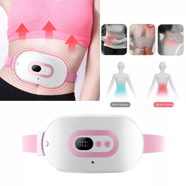 Cinturón eléctrico de calefacción abdominal menstrual almohadilla térmica para aliviar el dolor menstrual calambres