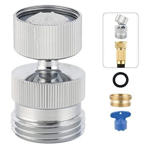 HIBBENT GARDEN HOSE Adapter Kit, Sink Swivel Faucet Aerator Adapter 22