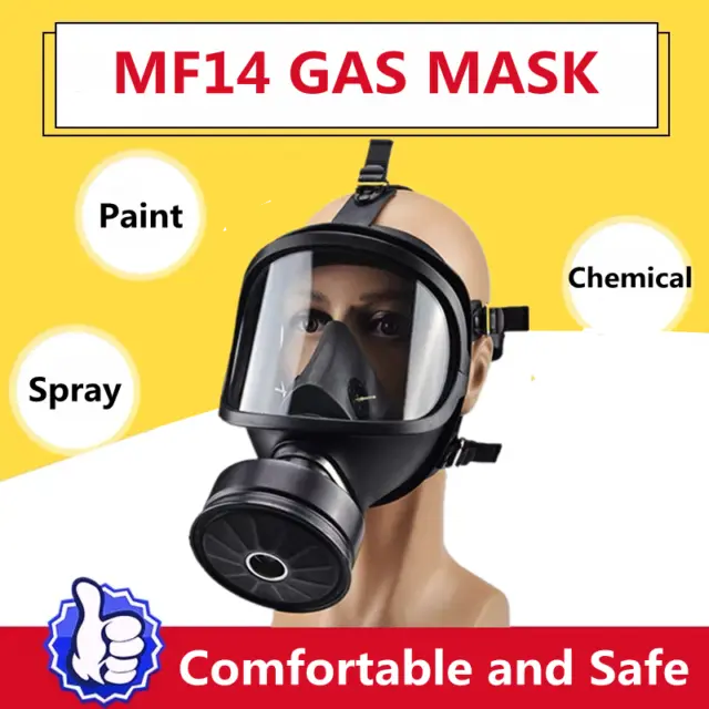 Emergency Soviet Full Face Gas Mask Self-prime Filter Ammonia Chemical Painting