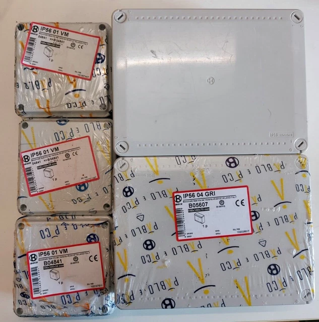 Lotto n. 5 scatole IBOCO lisce (3xB04841 + 2xB05607)