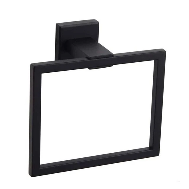 Square Towel Holder Wall Mounted Hand Towel  Rustproof Hardware Pendant