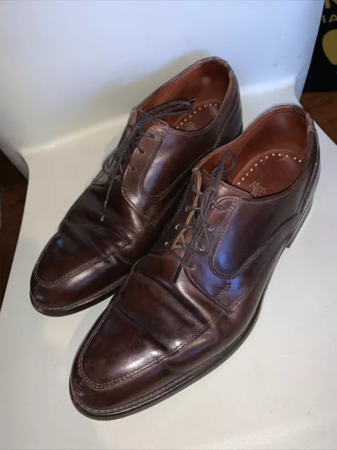 ALLEN EDMONDS MONTGOMERY Brown Leather Split Toe Blucher Oxfords Men 9.5 D 3162 30.00 PicClick