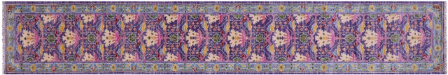 2' 7" X 16' 0" Runner William Morris Hand Knotted Wool Rug - Q20288