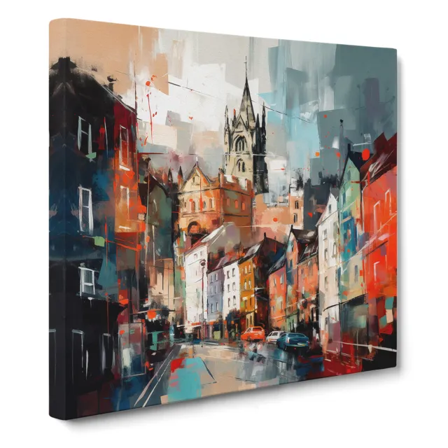 City Of Bristol Abstract Art No.4 Canvas Wall Art Print Framed Picture Decor