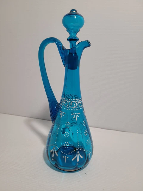JOLIE PETITE CARAFE de CAVE à LIQUEUR en VERRE avec son BOUCHON déco VITRINE D