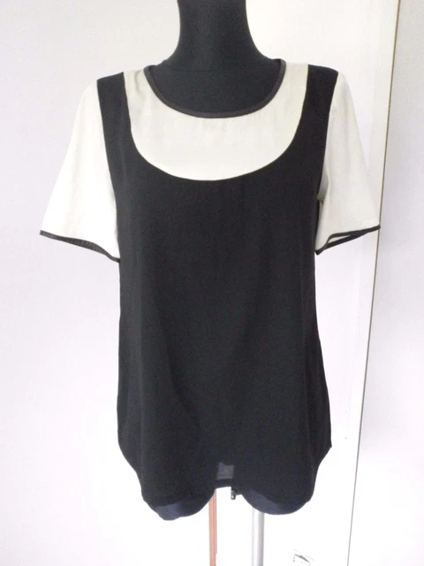Haut (top) See U Soon écru Et Noir - Taille M/L - Occasion Très Bon état