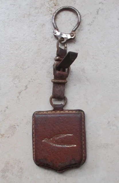 Ancien porte clefs clés vintage SIMCA automobilia 1950s France marron