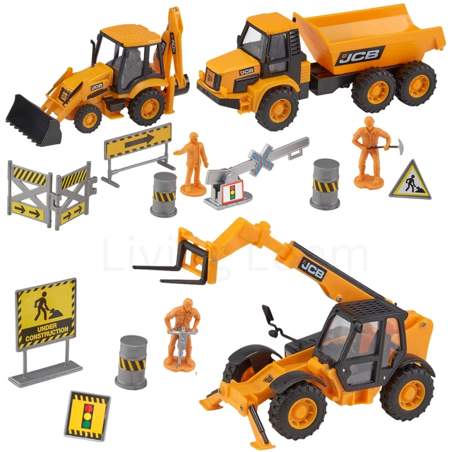 JCB CONSTRUCTION VEHICLE Toys Digger Dump Truck Back Playset Cars Hoe JCB CONSTRUCTION VEHICLE Toys Digger Dump Truck Back Playset Cars Hoe