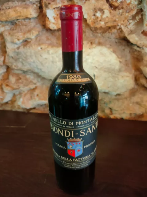 Biondi Santi Tenuta Greppo Annata 1980, Brunello di Montalcino DOCG, Italy.