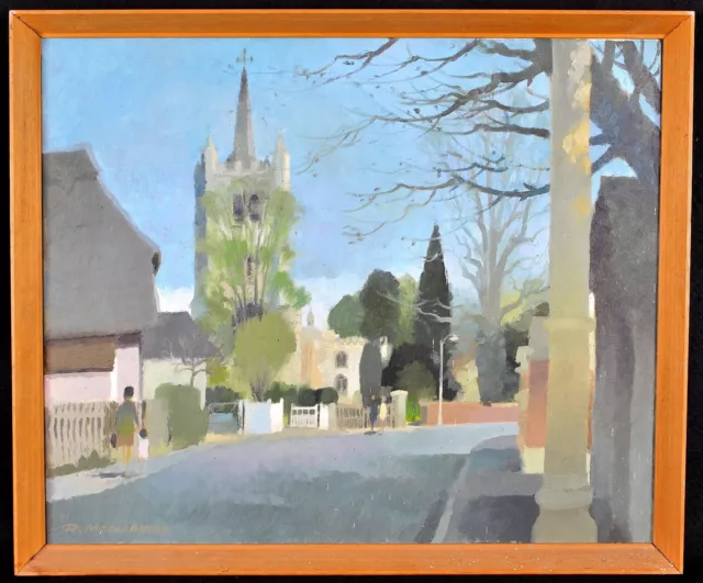 MID 20th CENTURY IMPRESSIONIST OIL ON CANVAS STREET SCENE PAINTING - SIGNED