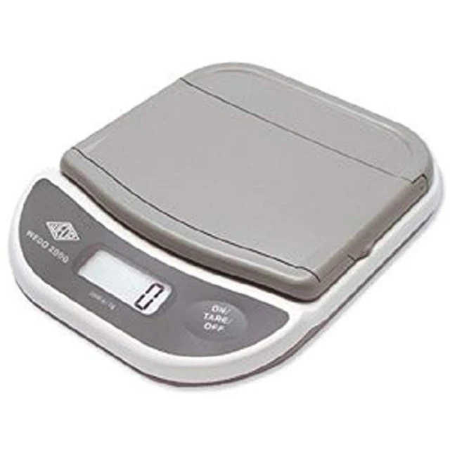 WEDO 502000 Bilancia Wedo 2000g, 1g, con Piatto a Ribalta, Bianco/Grigio - NUOVO