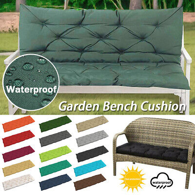 40x40cm,Beige Garden Waterproof Bench Cushion 2-3 Seate Long Bench Cushion Pad with 5cm Thick Foam 100cm 120cm Soft Backrest Seat Pad for Indoor Outdoor Furniture 