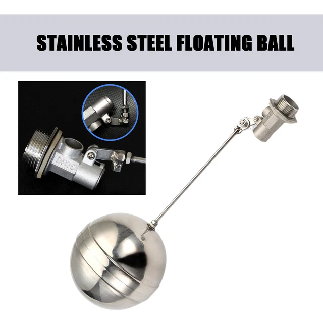 DN15 1/2" Floating Ball Valve Stainless Steel Adjustable Water Level Tank Tool